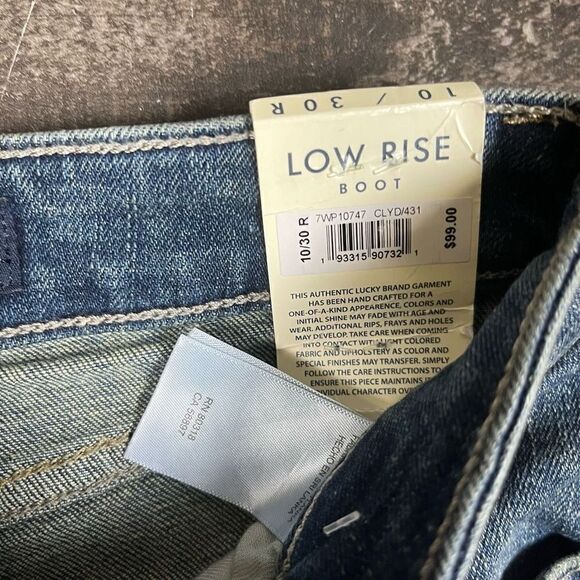 Lucky Brand Womens Size 10 30 Low Rise Boot Cut Jeans Blue Denim Medium Wash NWT - Picture 6 of 9